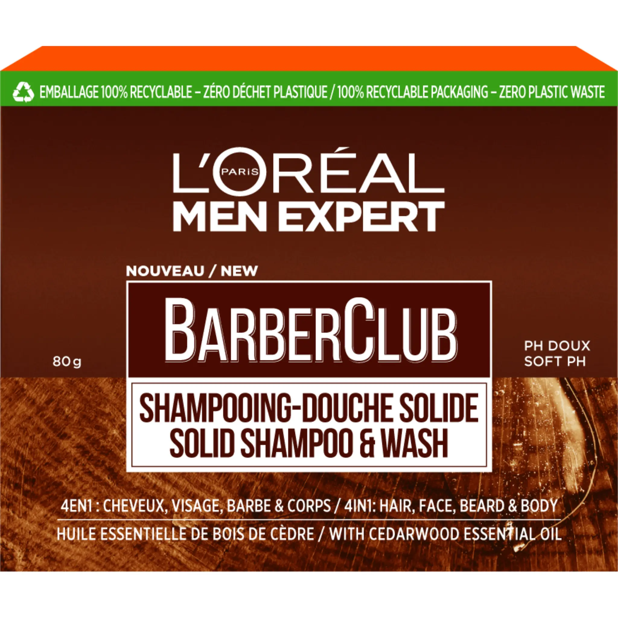 L'Oréal Men Expert Men Expert Barber Club Shampooing-douche solide 4en1
